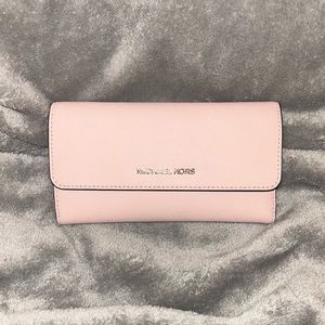 Michael Kors Large Trifold Pink Wallet